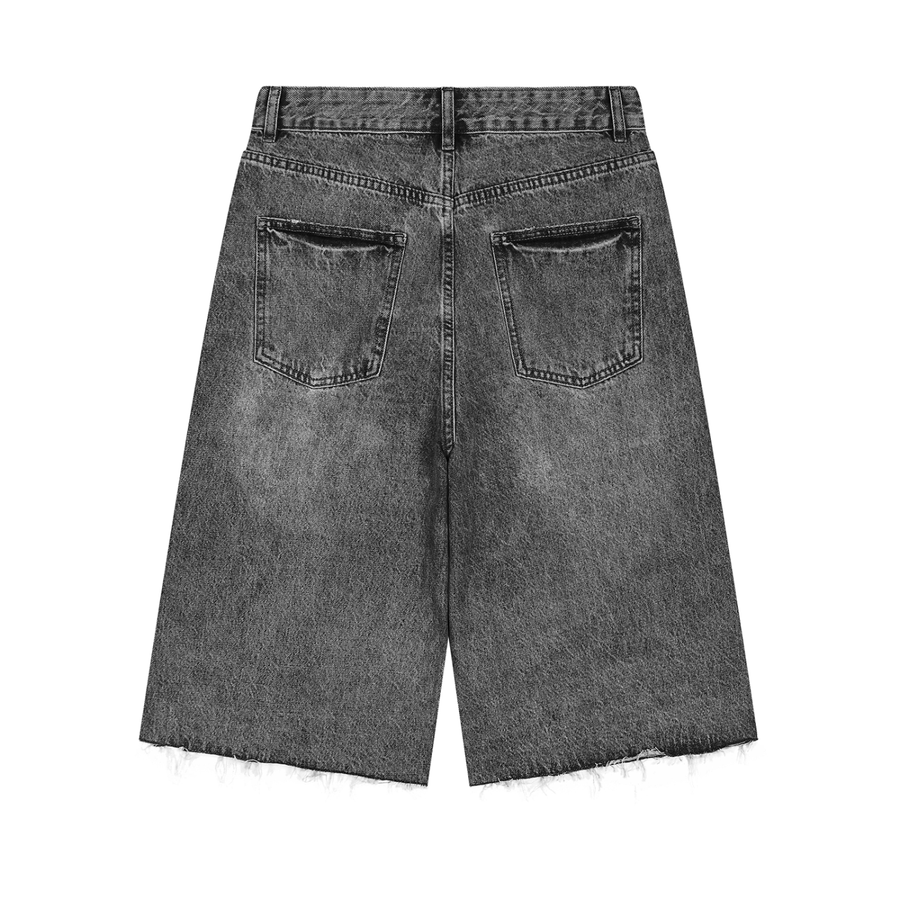 YouMalibu - Men’s Vintage Wide Leg Denim Shorts