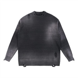 YouMalibu - Sun Fade Distressed Ripped Crewneck sweater