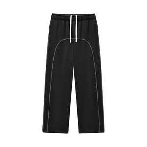 YouMalibu - Contrast-Stitched Fleece Sweatpants