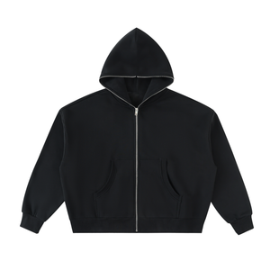 YM - Fleeced Full-Zip Boxy Hoodie