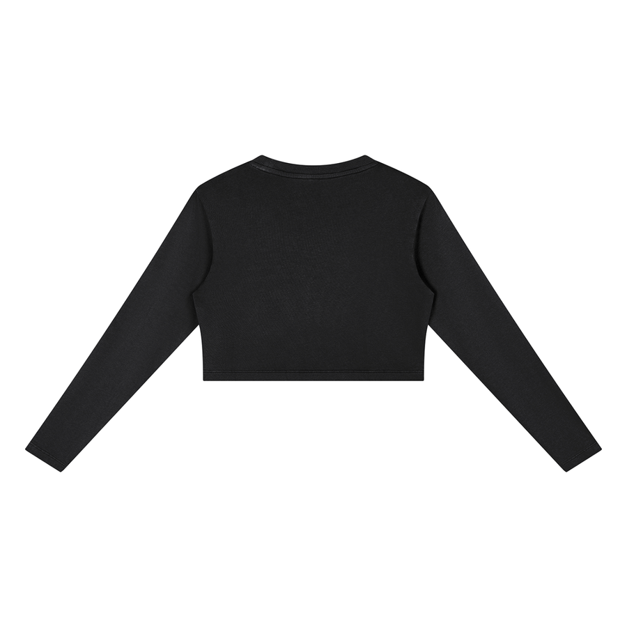 YouMalibu - Women's Mineral Wash Crop Sweatshirt
