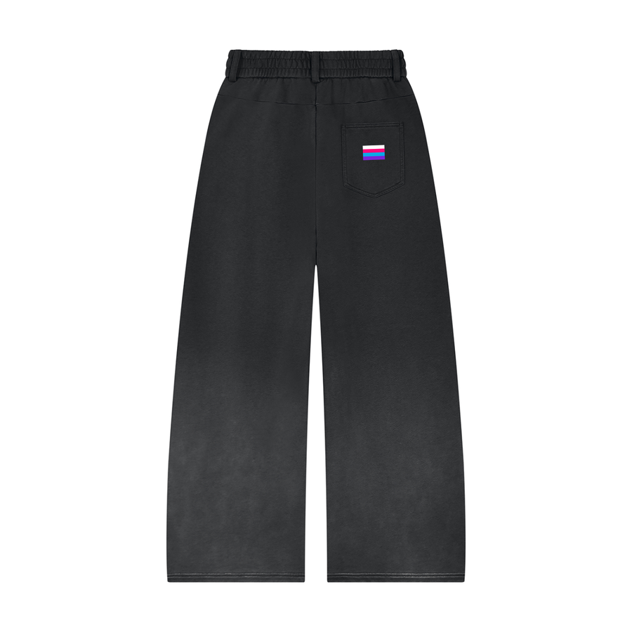 YouMalibu - Unisex Sunfade Paneled Barrel Leg Sweatpants