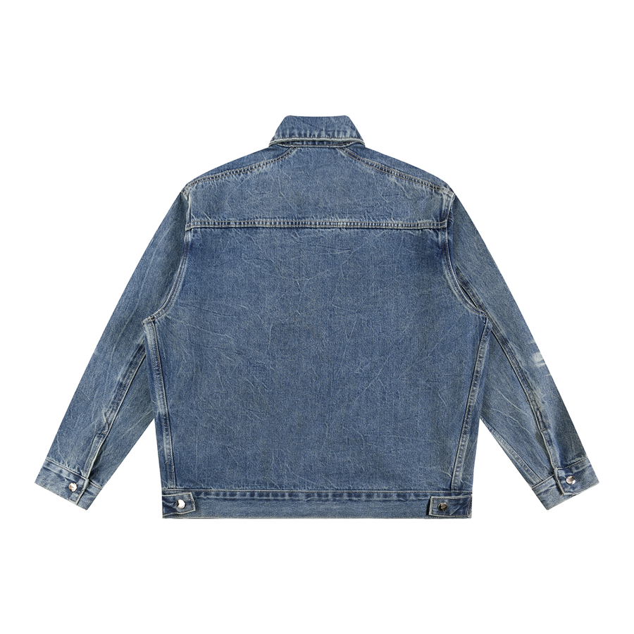 YouMalibu - Vintage Wash Zip Up Denim Jacket
