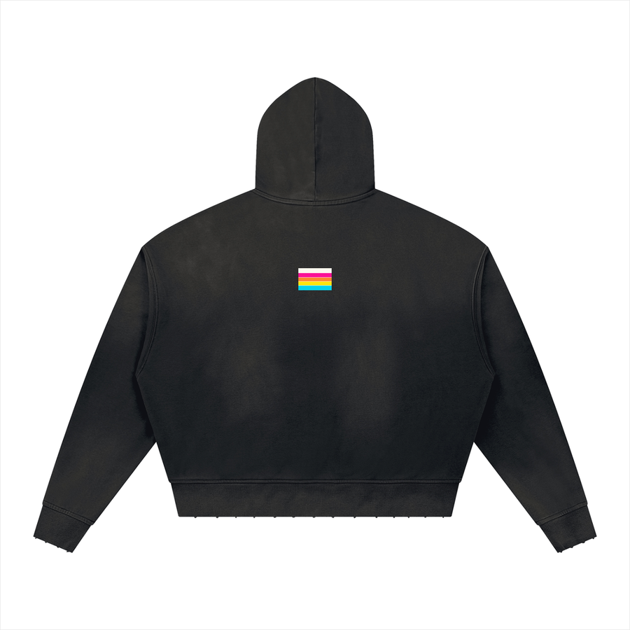 YouMalibu - Unisex Sunfade Distressed Boxy Hoodie