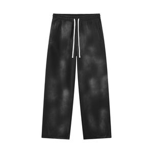 YM - BU - Unisex Sunfade Wide Leg Fleece Sweatpants