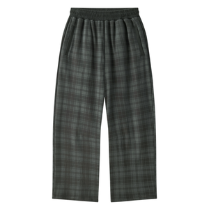 BU-Unisex Plaid Straight Leg Pants
