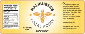 MalibuBees™ - Buckwheat Honey - 16oz