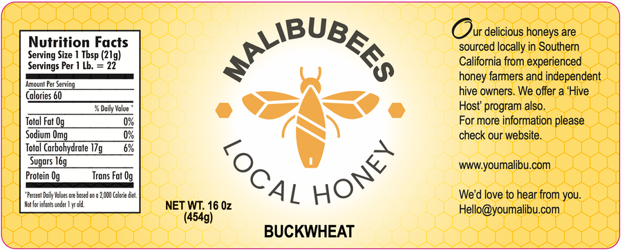 MalibuBees™ - Buckwheat Honey - 16oz