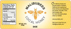 MalibuBees™ - Sage Honey - 16oz