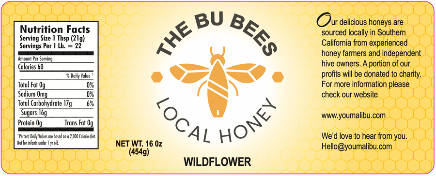 The Bu Bees™ - Wildflower Honey - 16oz