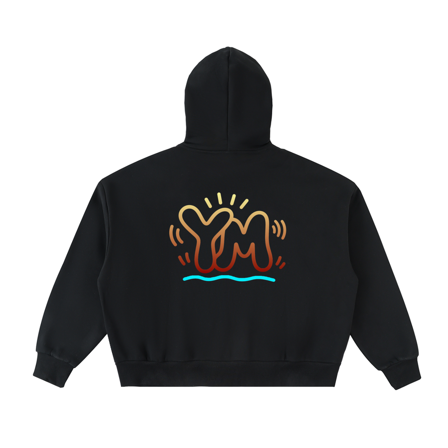 YM - Fleeced Full-Zip Boxy Hoodie