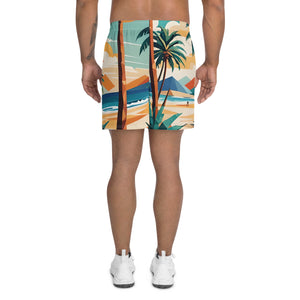 YouMalibu™ - Palm tree Men's Recycled Athletic Shorts