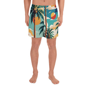 YouMalibu™ - Palm tree Men's Recycled Athletic Shorts