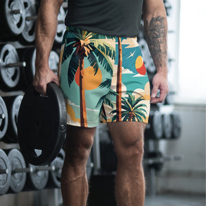 YouMalibu™ - Palm tree Men's Recycled Athletic Shorts