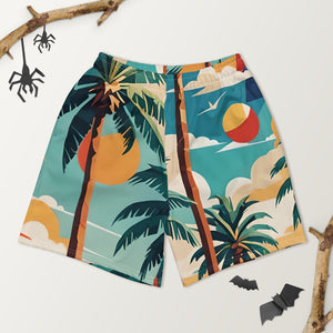 YouMalibu™ - Palm tree Men's Recycled Athletic Shorts