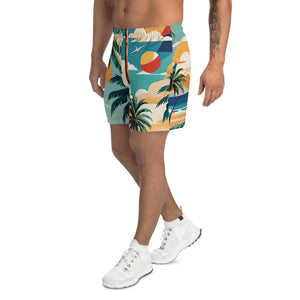 YouMalibu™ - Palm tree Men's Recycled Athletic Shorts