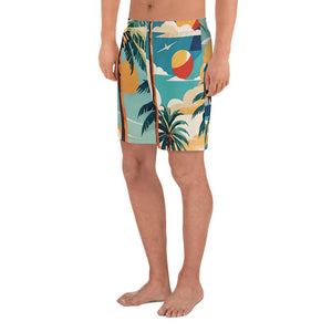 YouMalibu™ - Palm tree Men's Recycled Athletic Shorts