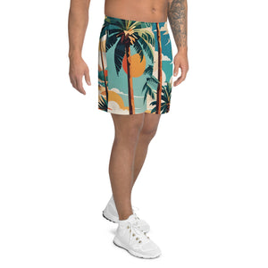 YouMalibu™ - Palm tree Men's Recycled Athletic Shorts