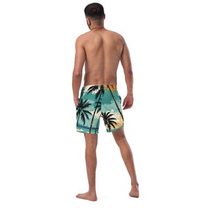 YouMalibu™ - Beach Print Men's swim trunks