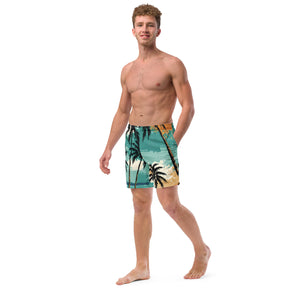 YouMalibu™ - Beach Print Men's swim trunks