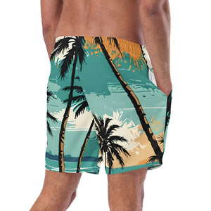 YouMalibu™ - Beach Print Men's swim trunks