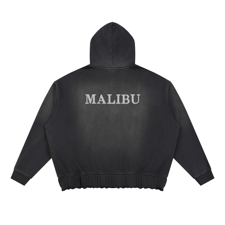 YouMalibu - Unisex Sunfade Ripped Boxy Hoodie