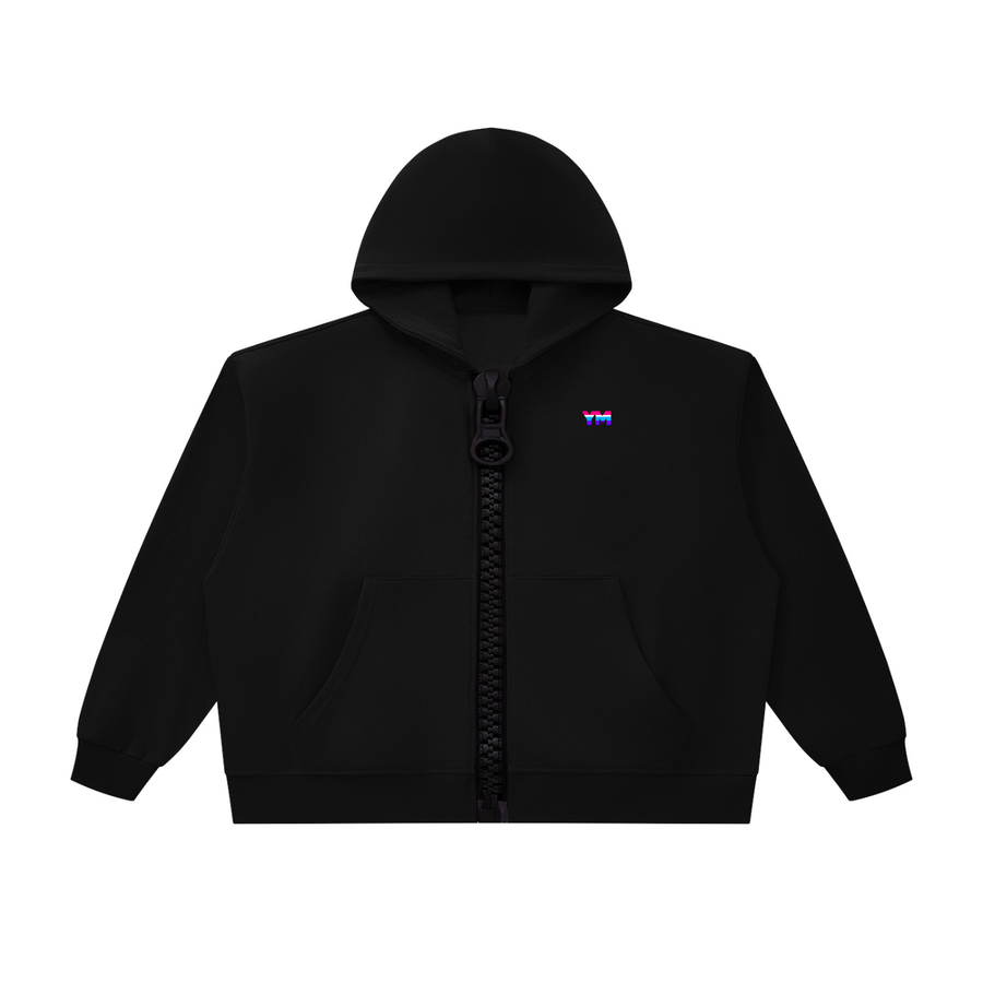 Unisex Oversized Chunky-Zip Boxy Hoodie