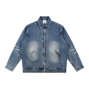 YouMalibu - Vintage Wash Zip Up Denim Jacket