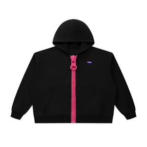 Unisex Oversized Chunky-Zip Boxy Hoodie