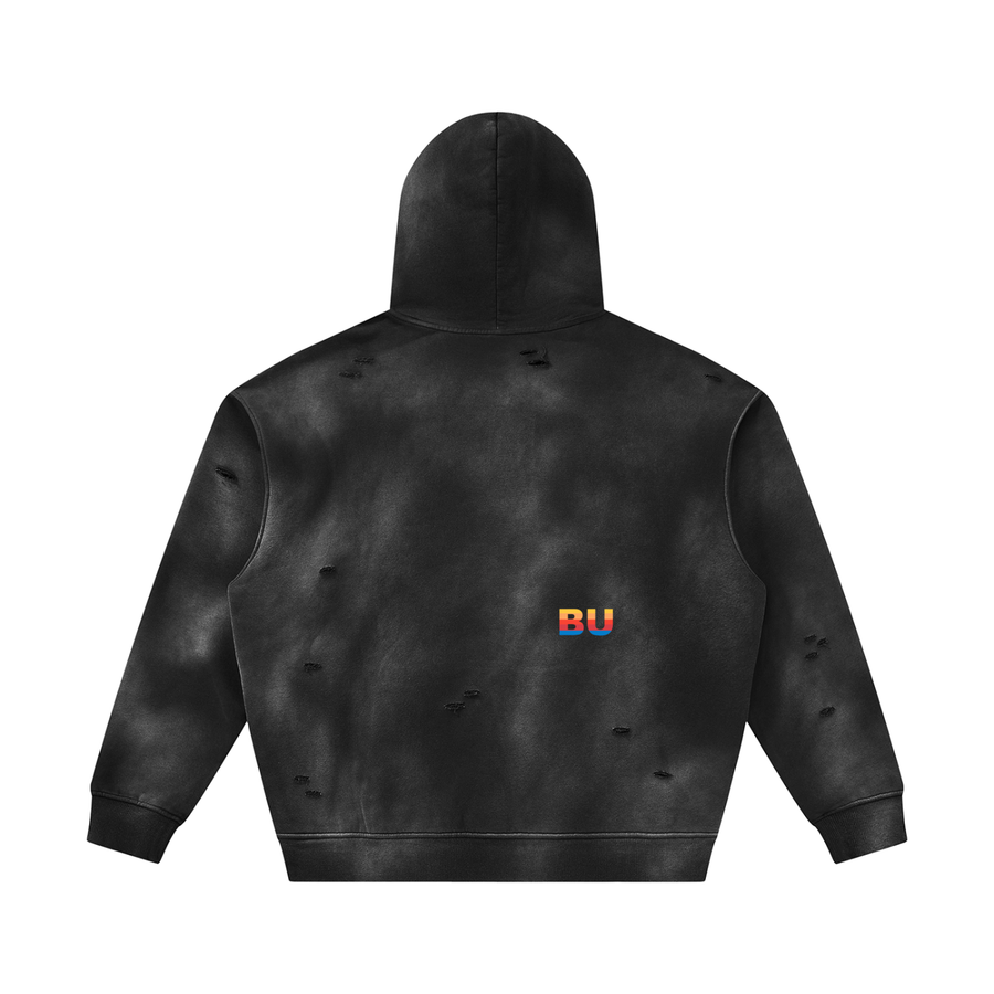YM-BU - Unisex Sunfade Frayed Fleece Hoodie