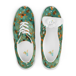 MalibuBaby™ - Women’s lace-up Bee Print canvas shoes