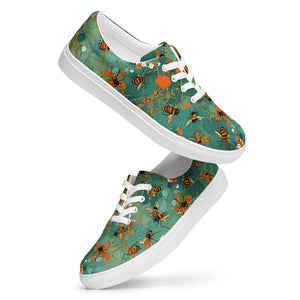 MalibuBaby™ - Women’s lace-up Bee Print canvas shoes