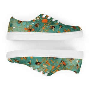 MalibuBaby™ - Women’s lace-up Bee Print canvas shoes