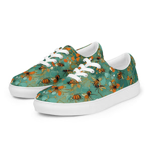 MalibuBaby™ - Women’s lace-up Bee Print canvas shoes